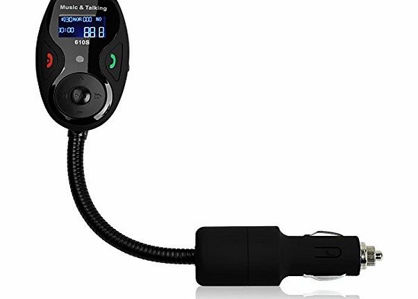 VicTop Car Kit Hands-free Stereo Bluetooth FM Transmitter Modulator MP3 Player LCD Display Flex for IPhone 6 6  Plus 5S 5C 5, Samsung S5 S4 S3 S2, iPad, Ipad mini2 Htc One M7 M8, Sony Xperia Z1 Z2,PC