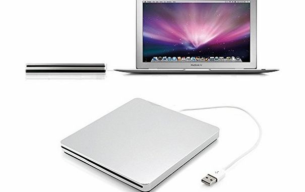VicTop High Speed External Slot-in USB CD-RW DVD-RW Super Drive Player Writer Burner for Apple Mac Book Air Pro OS System 98SE ME 2000 XP Vista Win7 PC Laptop with Not Support OSX 10.0 Above