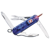 Midnite Manager Translucent Blue Swiss Army Knife   LED 10 Functions 06366T2