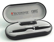 Victorinox Pocket Knife and Cross Pen Set - Black