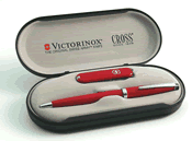 Victorinox Pocket Knife and Cross Pen Set - Red