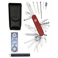 Swiss Champ Red Swiss Army Knife Traveller Set Plus In Box 18741