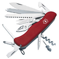 Workchamp Red Lock Blade Swiss Army Knife 21 Functions 09064