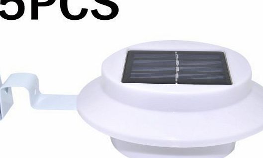 VicTsing 5PCS 3 LED Solar Powered Power Fence Gutter Light Outdoor Fence Garden Wall Lobby Pathway Lamp-Energy SaverWith High Technology