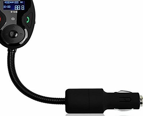 VicTsing Wireless Bluetooth FM Transmitter MP3 Player Car Kit with Hands-Free Calling, AUX-in and USB Flash Disk, Micro SD/TF Card Reader Slot for iPhone 6 / 6 Plus 5S 5C 5 4S 4 iPod Touch MP3 Samsung