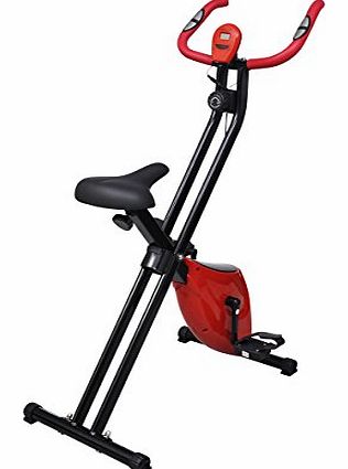 vidaXL Folding Magnetic Exercise Bike Xbike 2,5 kg Black Red