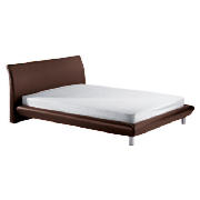 Vienna 5ft Faux Leather Bedstead- Chocolate