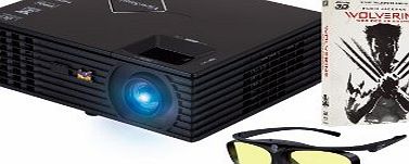 Viewsonic PJD7820HD-UK 1080p Full HD DLP Projector with 3D Glasses and Wolverine Blu-ray (Discontinued by Manufacturer)