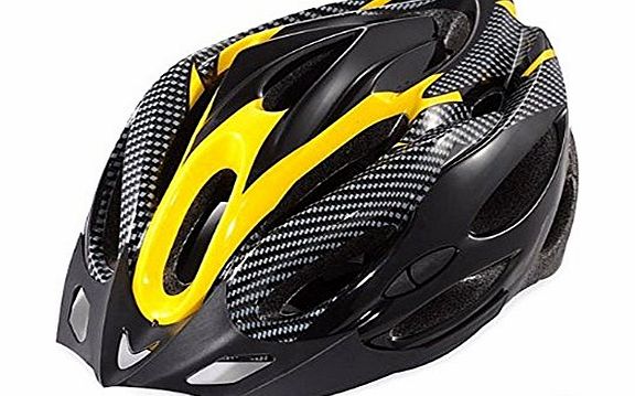 VIKEN Cycling Bicycle Bike Safe Carbon Helmet Outdoor Skate Skating Sport Ultralight Helmet (Yellow)