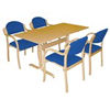 Viking 4 Armchairs & Table Deal-Blue Chairs