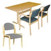 Viking 4 Side Chairs & Table Deal-Slate Gray Chairs