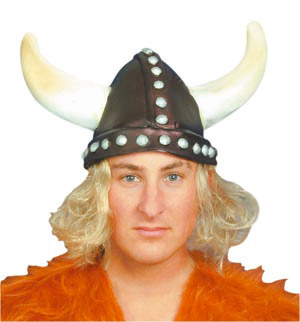 Viking Helmet with hair, rubber