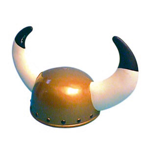 Viking Helmet with large horns, plastic