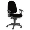 Highback Operators Chair-Black With Arms