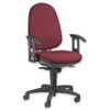Viking Highback Operators Chair-Burgundy With Arms