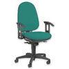 Viking Highback Operators Chair-Green With Arms