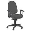 Highback Operators Chair-Grey With Arms