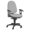 Viking Highback Operators Chair-Light Grey With Arms