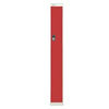 Viking Link Single Door Locker-Grey With Red Door