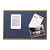 Viking Mahogany Frame Notice Board-Blue 36 inch