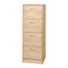 Viking Maple Wood Veneer 4 Drawer Filing Cabinet