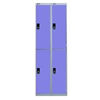 Nest Of Two 2-Door Lockers-Grey With Blue Doors
