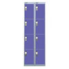 Nest Of Two 6-Door Lockers-Grey With Blue Doors