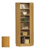 Viking Scandinavian Real Wood Veneer Corner Bookcase-Teak