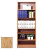 Scandinavian Real Wood Veneer Wide Bookcase-Oak