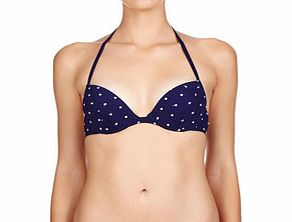 Vilebrequin Navy polka dot padded bikini top