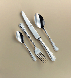 Viners Bead Dessert fork   Designed by a London silversmith named Hester Bateman in the 1750`s  Bead