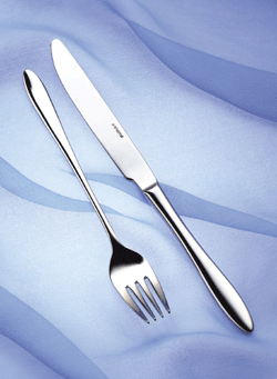 Viners Eden 58 piece Viscount canteen   The Eden cutlery pattern is based on a tear-drop  with smoot
