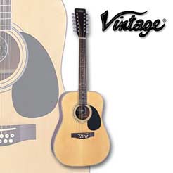 Vintage 12 String Acoustic Guitar V400-12