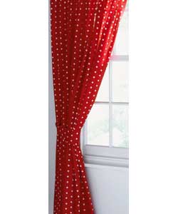 Rose Polka Dot Curtains - 66 x 72 inches