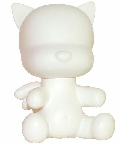 Toy2r 3.5`` Baby Qee DIY Angel Cat White