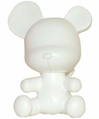 Toy2r 3.5`` Baby Qee DIY Devil Bear White