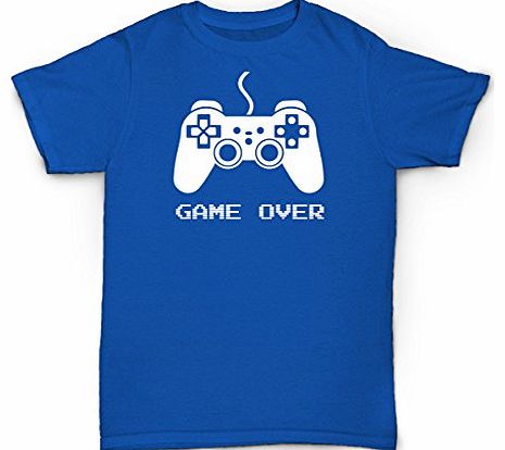 Childs / Kids / Boys / Teenager funny joke Game Over TShirt (7/8 years, royal blue)
