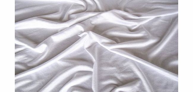 Viscose Elastane White Viscose Elastane Spandex (Stretch) Fabric Plain 152cm wide per metre