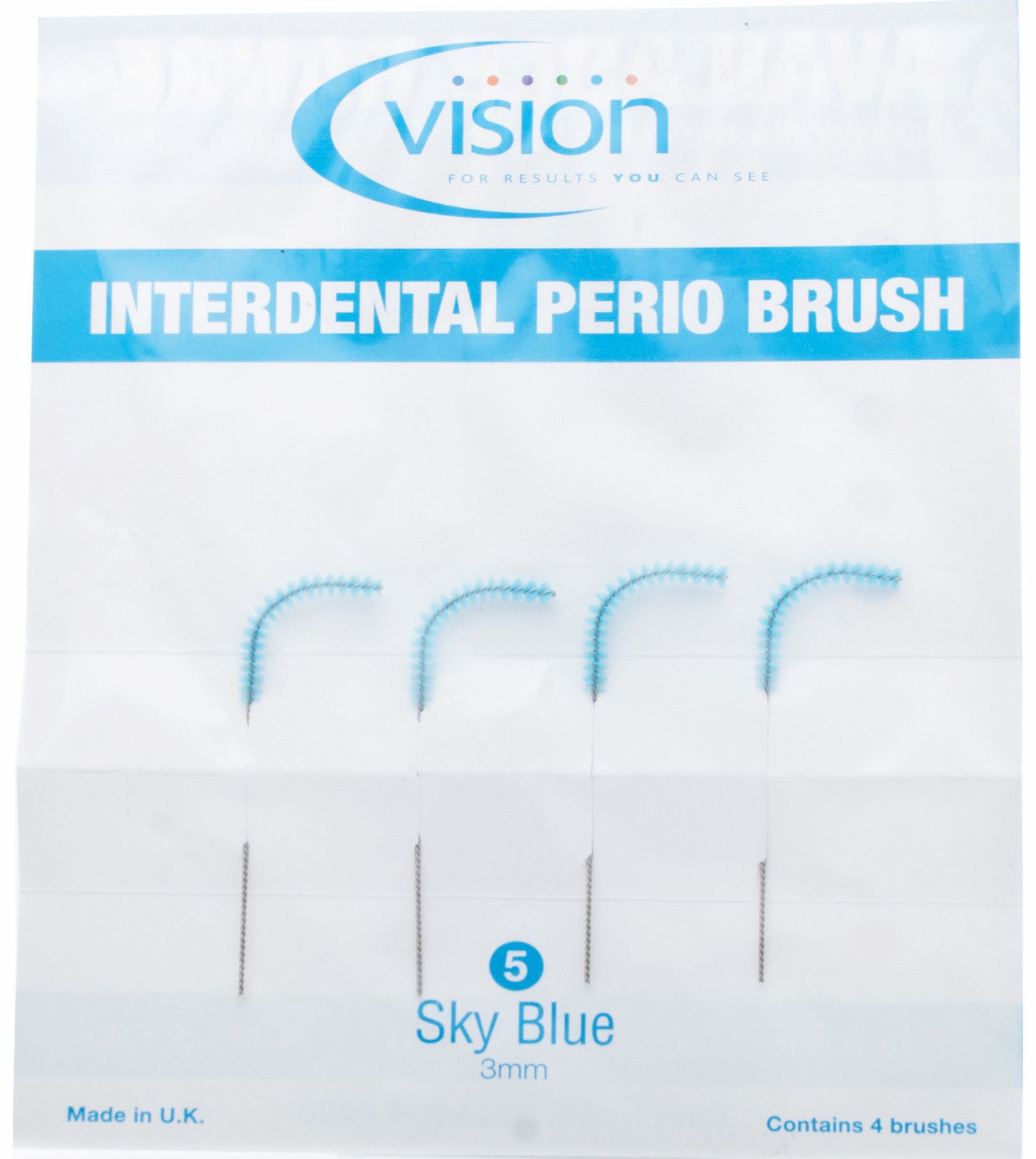 Vision Interdental Perio Brushes - 3mm Sky Blue