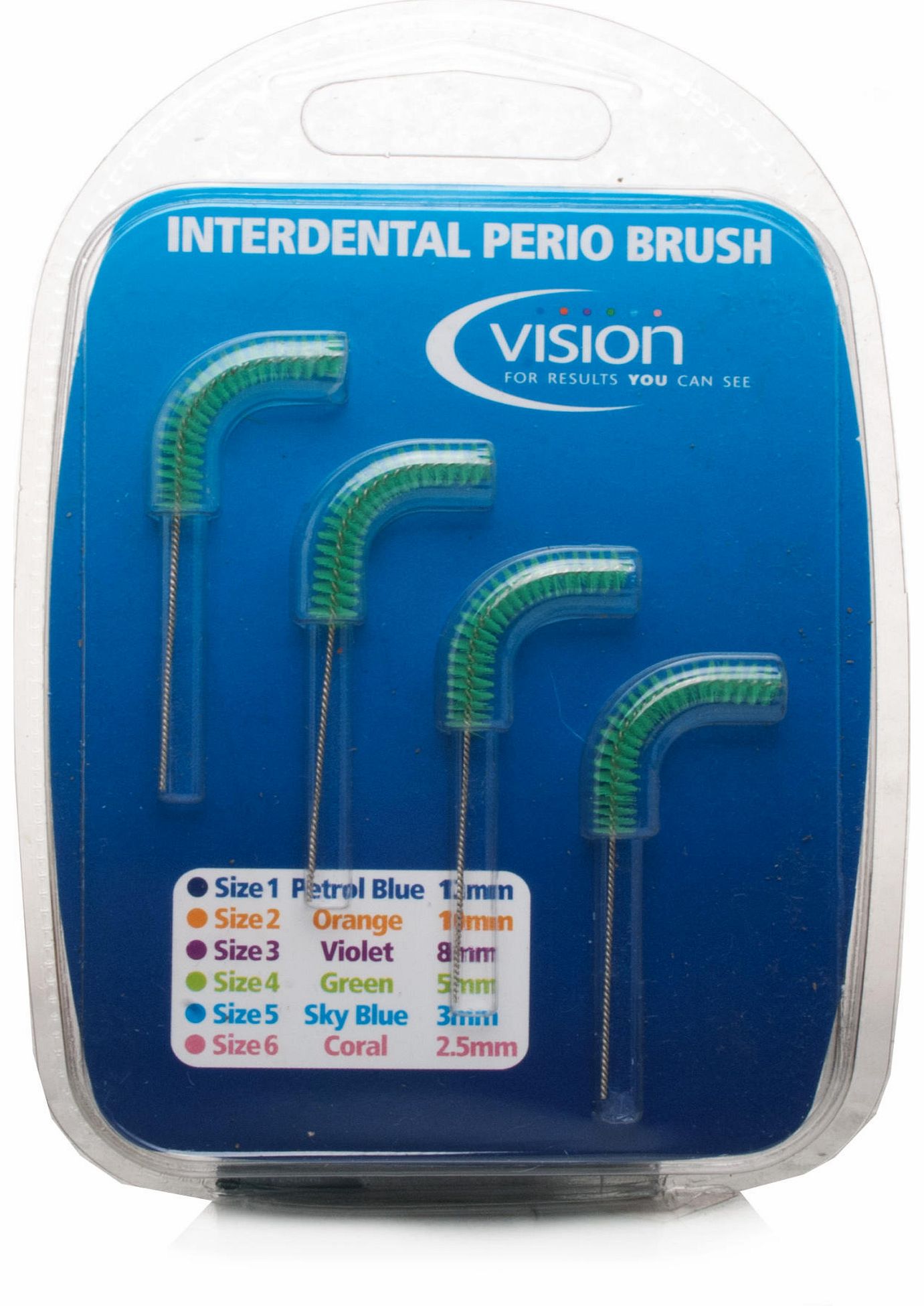 Vision Interdental Perio Brushes 5mm Green