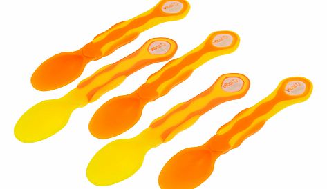 Vital Baby Feeding Spoons, Pack of 5, Orange