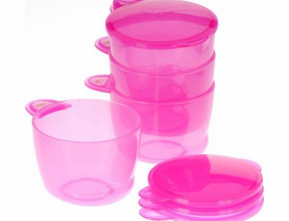 Vital Baby Food Pots (Pink, 4-Pack)