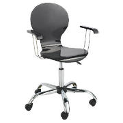 High Gloss Home Office Chair, Black