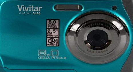 Compact Underwater Digital Camera Vivitar 8426 Waterproof 8 Megapixel - 3 Metres Underwater - Aqua Blue