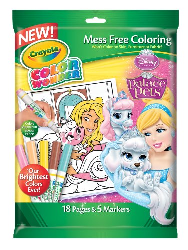 Vivid Imaginations Crayola Mess Free Color Wonder Disney Princess Markers & Coloring Pad
