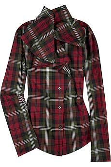 Vivienne Westwood Anglomania Jabot checked blouse