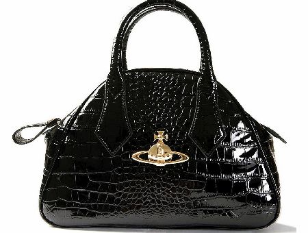 Vivienne Westwood Patent Black Small Chancery Bag