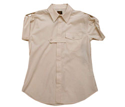 Short sleeved tab arm fasten shirt