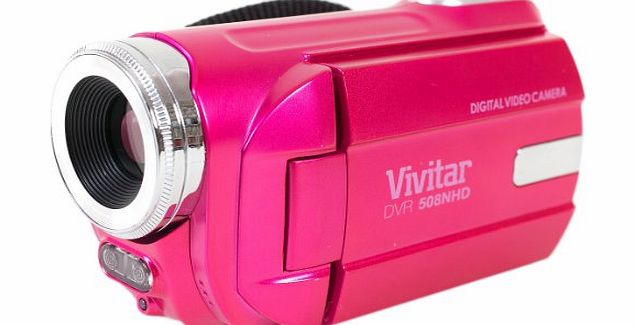 Vivitar DVR508 HD Camcorder - Pink (1.8 Screen, 4x Zoom, 720P HD Recording)