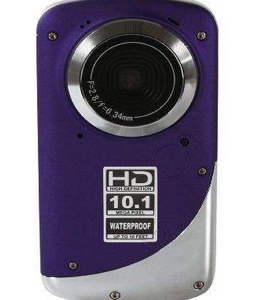 Vivitar DVR699HD Underwater Waterproof Digital Video Camcorder - Purple (10MP, 3 Metre, HD)